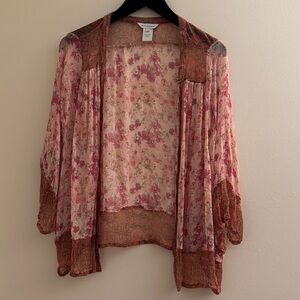 Sundance Dolman Sleeve Floral Open Blouse